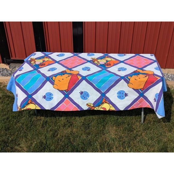 Disney Other - VTG Winnie The Pooh Tigger Twin Size Polyester Bedspread Nursery Throw USA